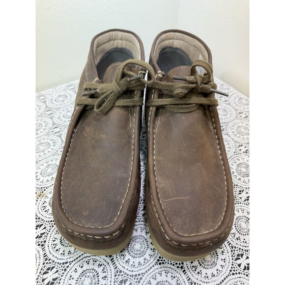 Clarks Mens 11.5M J Stinson Hi Brown Beeswax Juane Miel Leather Chukka Boots main image 9